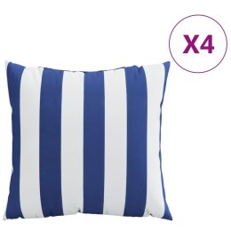  Poduszki ozdobne, 4 szt., niebiesko-białe, 40x40 cm, tkanina