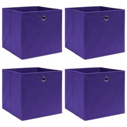  Pudełka z włókniny, 4 szt., 28x28x28 cm, fioletowe