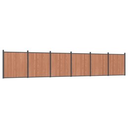  Panel ogrodzeniowy, brązowy, 1045x186 cm, WPC