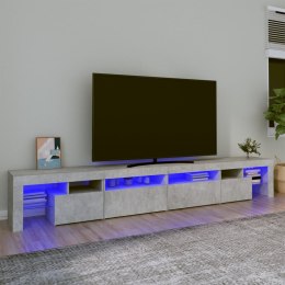  Szafka pod TV z oświetleniem LED, szarość betonu, 260x36,5x40cm
