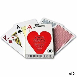 Talia 55 kart do Gry w Pokera Fournier Plastikowy 12 Sztuk (62,5 x 88 mm)