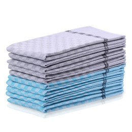 Ręcznik kuchenny LOUIE kolor niebieski gładki motyw klasyczny 50x70 decoking - KIT/LOUIE/CHECKERED/TUQUISE&GRAY/10PACK/50x70