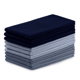 Zestaw bawełnianych ręczników kuchennych 9 szt. 50x70 cm Struktura wafla Granat - popiel SABRIE - KIT/AH/LETTY/WAFFLE/LIVIDS/9PA