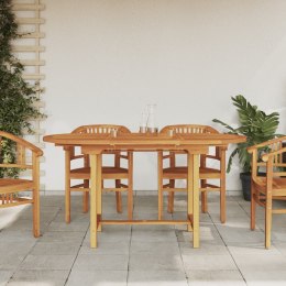 Rozkładany stół ogrodowy, 110-160x80x75 cm, lite drewno tekowe